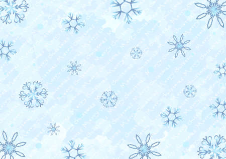 SnowFlakes Merry Christmas Font Backgroundのイラスト素材