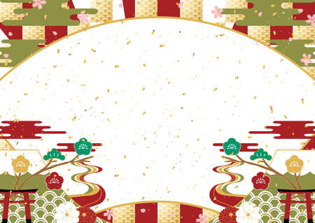 New Year greeting card designのイラスト素材