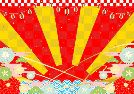 New Year's Sun Backgroundのイラスト素材