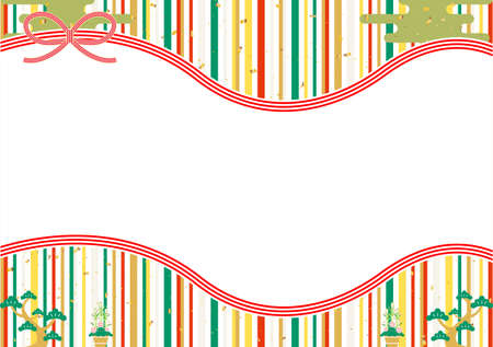 Mizu draw frame colorful stripe backgroundのイラスト素材