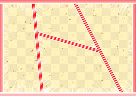 Mizuhiki Frame Gold Confetti Ichimatsu Backgroundのイラスト素材