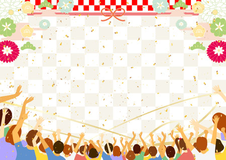 Audience New Year Backgroundのイラスト素材