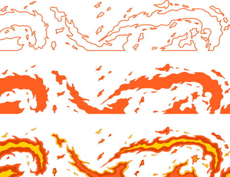 Fire Pattern Setのイラスト素材