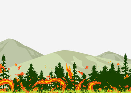 Forest Fire Wildfiresのイラスト素材
