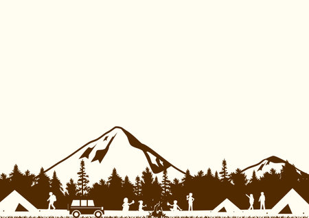 Camp BBQ Cheersのイラスト素材