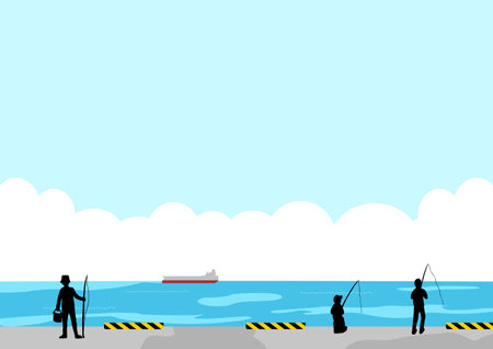 Wharf Anglerのイラスト素材