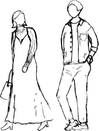 Pencil Pencil Male Femaleのイラスト素材