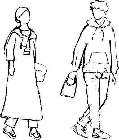 Pencil Pencil Male Femaleのイラスト素材