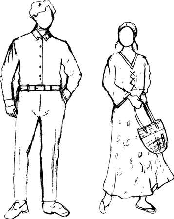 Pencil Pencil Male Femaleのイラスト素材