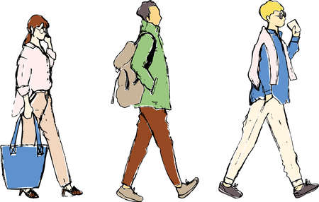 Pencil Pencil Male Femaleのイラスト素材