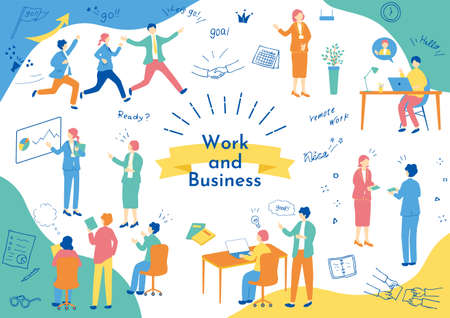 Business Scene Materialsのイラスト素材