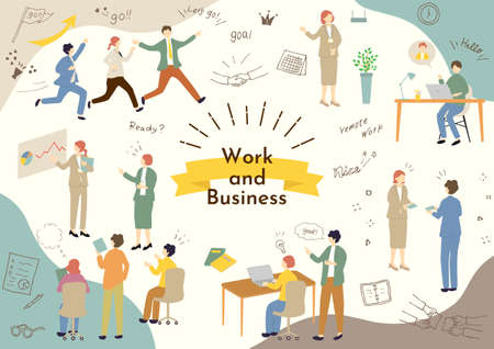 Business Scene Materialsのイラスト素材