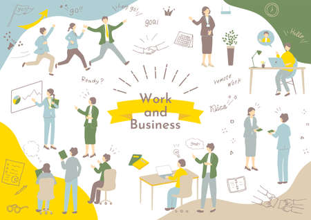 Business Scene Materialsのイラスト素材