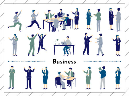 Business Scene Person Material Collectionのイラスト素材