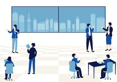 Business person d'e1 to meetのイラスト素材