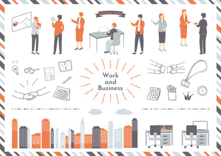 Business Scene Materialsのイラスト素材