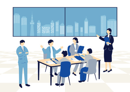 Business person d'e1 to meetのイラスト素材