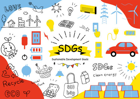 SDGs Sustainable Society Energyのイラスト素材