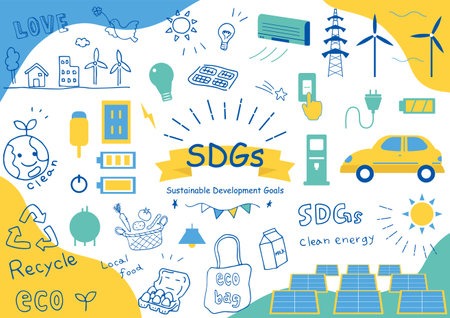 SDGs Sustainable Society Energyのイラスト素材