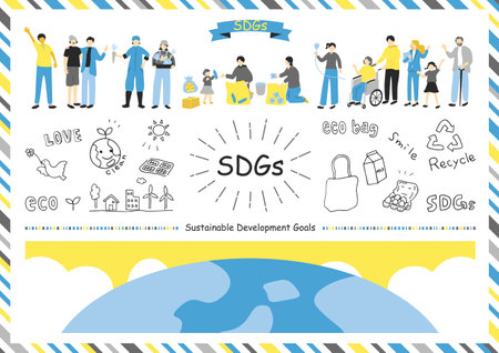 SDGs Sustainable Society Materials Collectionのイラスト素材