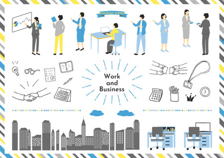 Business Scene Materialsのイラスト素材