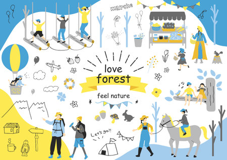 Forest Activities Materialsのイラスト素材