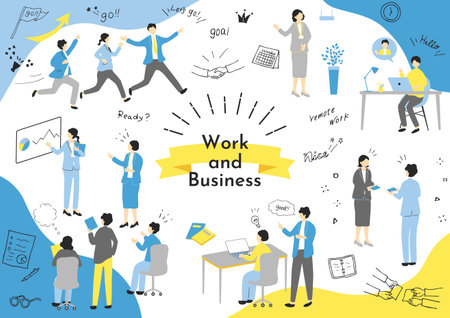 Business Scene Materialsのイラスト素材