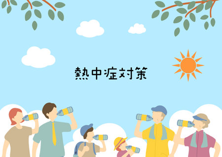 Heat stroke preventionのイラスト素材