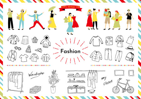 People who enjoy fashionのイラスト素材
