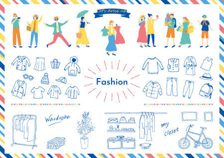 People who enjoy fashionのイラスト素材