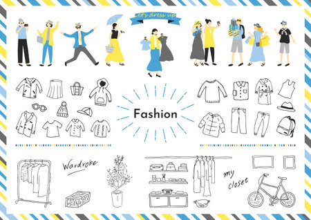 People who enjoy fashionのイラスト素材