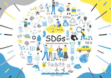 SDGs Sustainable Society Materials Collectionのイラスト素材
