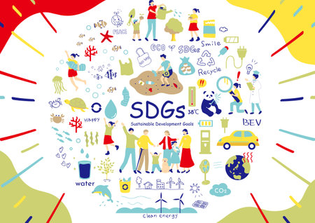 SDGs Sustainable Society Materials Collectionのイラスト素材