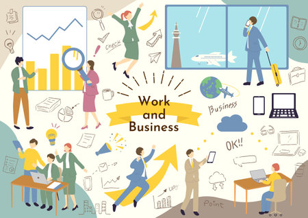 Business Scene Materialsのイラスト素材