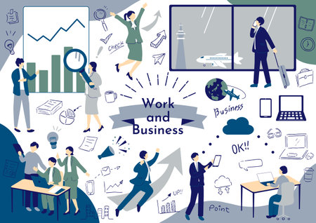 Business Scene Materialsのイラスト素材