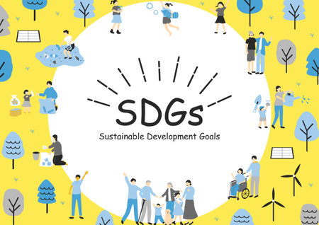 SDGs Sustainable Society Materials Collectionのイラスト素材