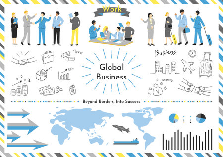 Global Business Material Collectionのイラスト素材