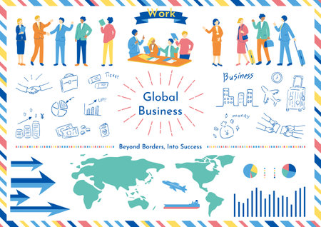 Global Business Material Collectionのイラスト素材
