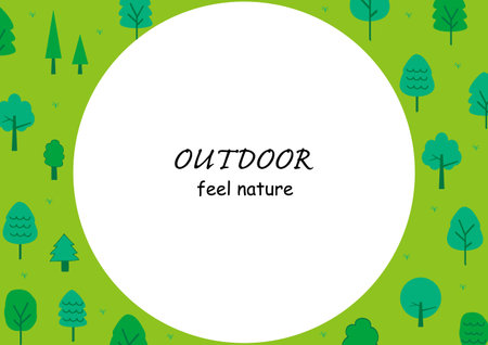 Cute forest illustrationのイラスト素材