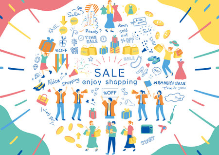 Easy-to-use illustration material collection for salesのイラスト素材