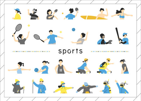Sports Scene Material Collectionのイラスト素材