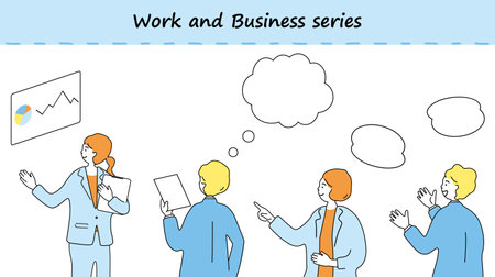 Business Scene People Holding Meetingsのイラスト素材