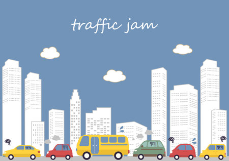 Traffic congestionのイラスト素材