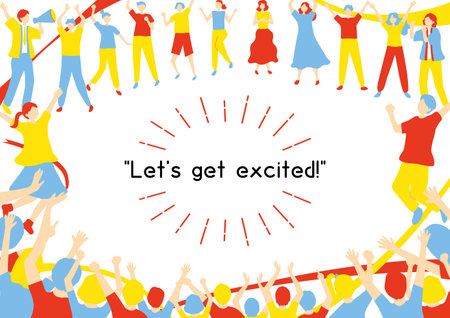 People who get excitedのイラスト素材