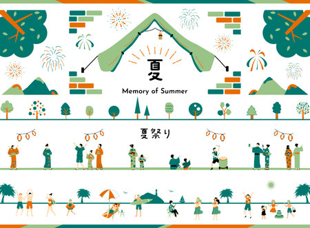 It is an illustration of a Summer Festival.のイラスト素材
