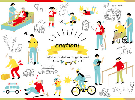 Injured Person Stock Illustrationのイラスト素材