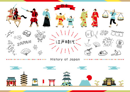 A set of Japanese illustrations related to the traditional events.It's vector art so it's easy to edit.のイラスト素材