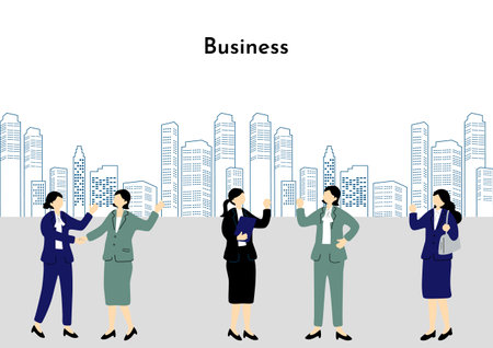 Business scene illustrationのイラスト素材