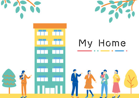 My home and familyのイラスト素材