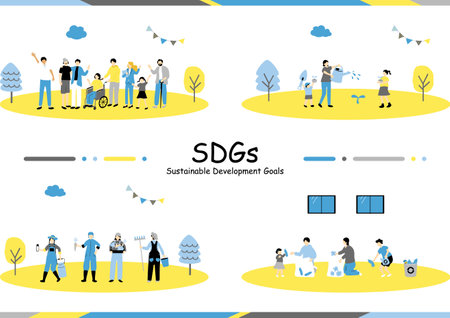 SDGs Sustainable Societyのイラスト素材